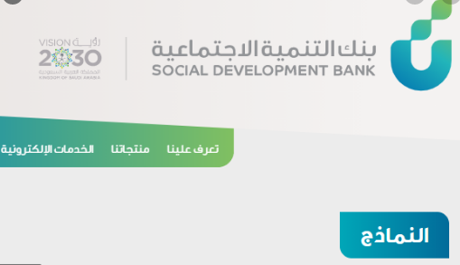 بنك التنمية الاجتماعية نماذج معلومة
