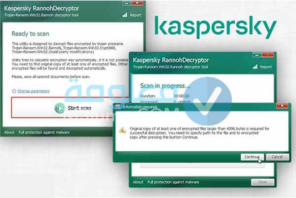 
Online ransomware decryptor