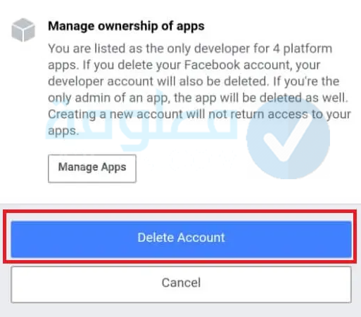 طريقة حذف حساب الفيس بوك بالانجليزي
